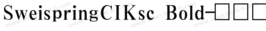 SweispringCIKsc Bold字体转换